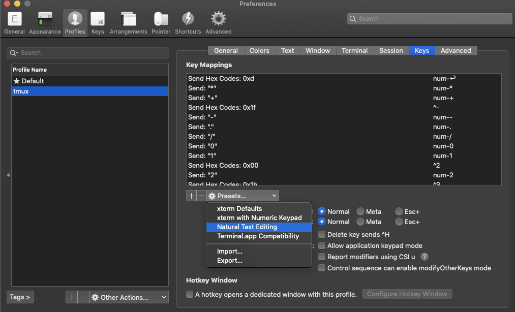 “Natural Text Editing” Preset